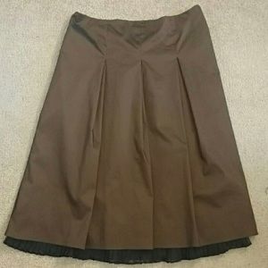 Lovely, Brown, Ruffle Trim Petticoat Skirt